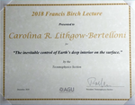 2018 Francis Birch Lecture